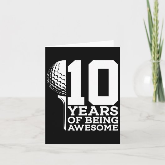 10 jaar Geweldige golfen 10e verjaardag 1 Kaart (Voorkant)