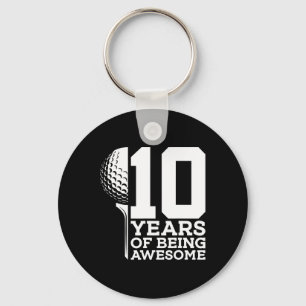 10 jaar Geweldige golfen 10e verjaardag 1 Sleutelhanger