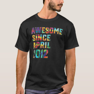 10 jaar Geweldige sinds april 2012 10e verjaardag T-shirt
