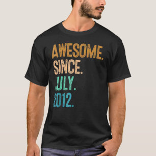10 jaar Geweldige sinds juli 2012 10e verjaardag T-shirt