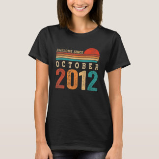 10 jaar Geweldige sinds oktober 2012 10e geboorte T-shirt