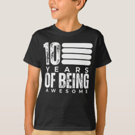 10 jaar Geweldige tiende verjaardag T-shirt