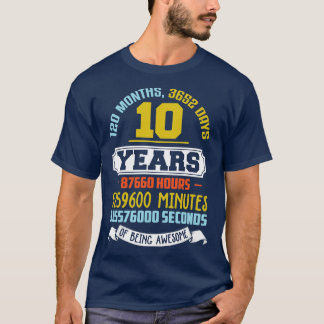 10 jaar Geweldige verjaardag T-shirt
