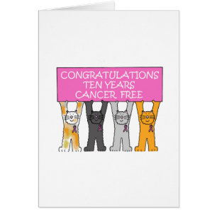 10 jaar gratis gefeliciteerd met kanker