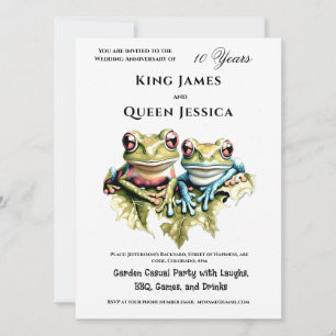 10 Jaar Huwelijk Jubileum Tuin Casual Partij Kaart