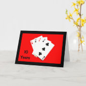 10 jaar is een groot iets! jubileumkaart kaart (Gele Bloem)