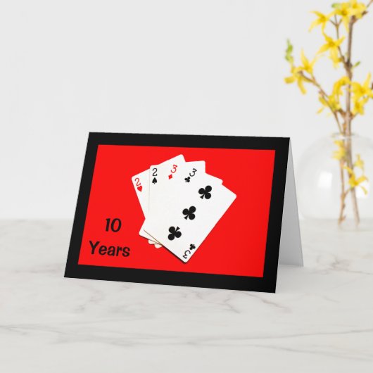 10 jaar is een groot iets! jubileumkaart kaart (Gele Bloem)