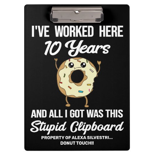 10 jaar Jubileum 10 jaar service Klembord (Voorkant)