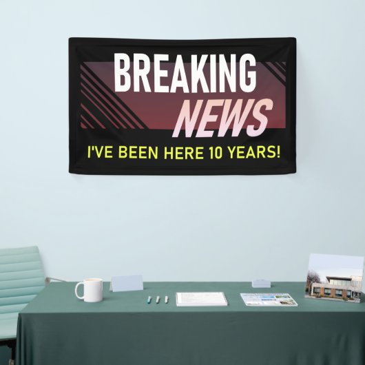 10 jaar Jubileum 10e Arbeidscontractant Spandoek (Beurs)