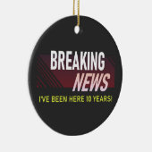 10 jaar Jubileum 10e Personeelsformatie Keramisch Ornament (Rechts)