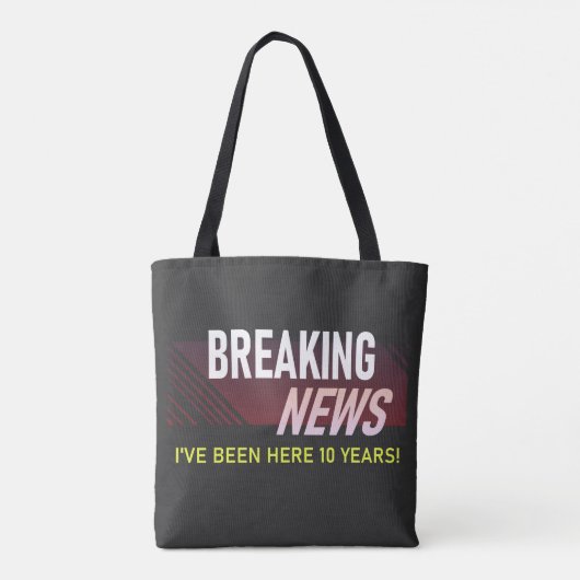 10 jaar Jubileum 10e Personeelsformatie Tote Bag (Achterkant)