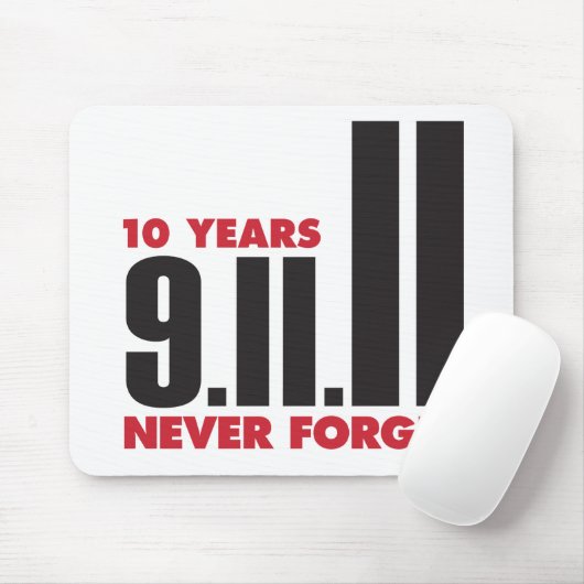 10 jaar Jubileum 11 september Mousepad Muismat (Met muis)