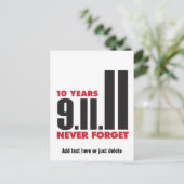 10 jaar Jubileum 11e Briefkaart september (Staand voorkant)