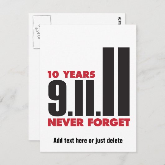 10 jaar Jubileum 11e Briefkaart september (Voorkant / Achterkant)