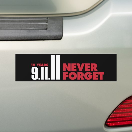 10 jaar Jubileum 11e Bumpersticker september (Op auto)