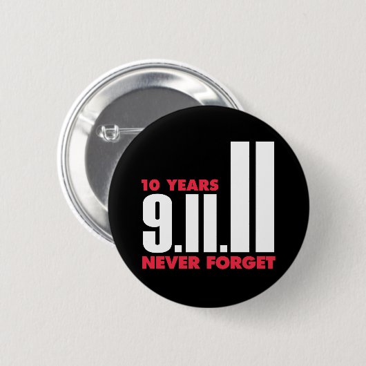 10 jaar Jubileum 11e Button september (Voorkant /achterkant)