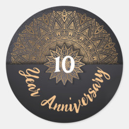 10 jaar Jubileum envelopzegel Ronde Sticker