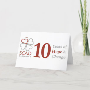 10 jaar Jubileum Notecard Bedankkaart