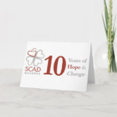 10 jaar Jubileum Notecard Bedankkaart (Voorkant)