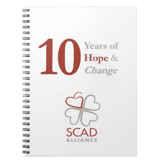 10 jaar Jubileum SCAD Alliance notitieboek (Voorkant)