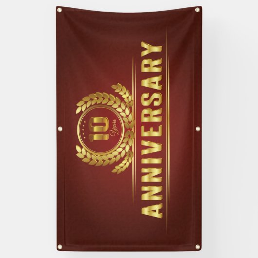 10 jaar Jubileum Spandoek (Verticaal)