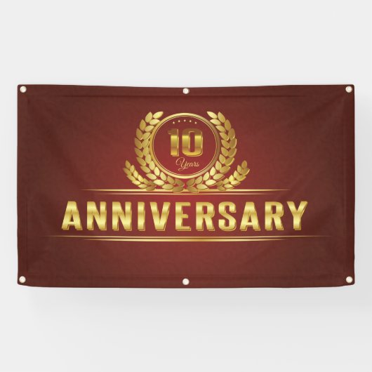 10 jaar Jubileum Spandoek (Horizontaal)