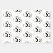 10 jaar Jubileum voor bruiloft - Aangepast Inpakpapier Vel (Voorkant)