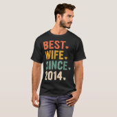 10 jaar Jubileum voor haar beste vrouw sinds 2014 T-shirt (Voorkant volledig)