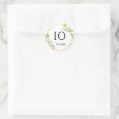 10 jaar jubileumstickers ronde sticker (Tas)