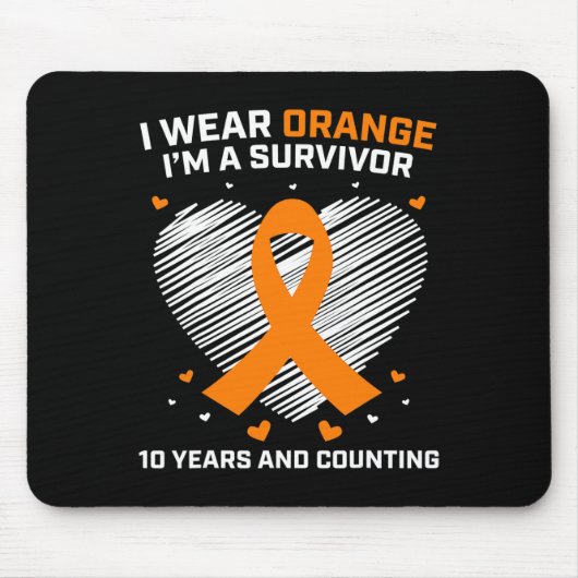 10 jaar kankervrije leukemie overlevende geschenke muismat (Voorkant)