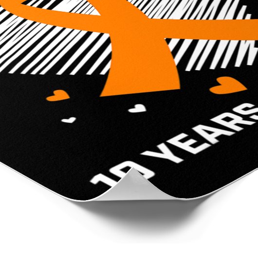 10 jaar kankervrije leukemie overlevende geschenke poster (Hoek)