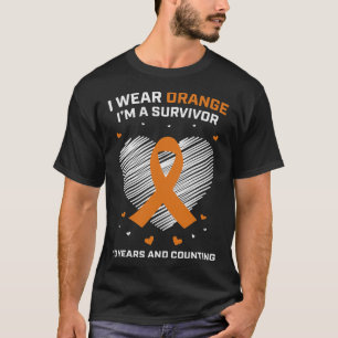 10 jaar kankervrije leukemie overlevende geschenke t-shirt