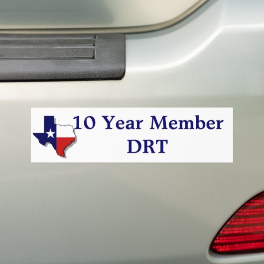 10 jaar Lid Bumpersticker (Op auto)