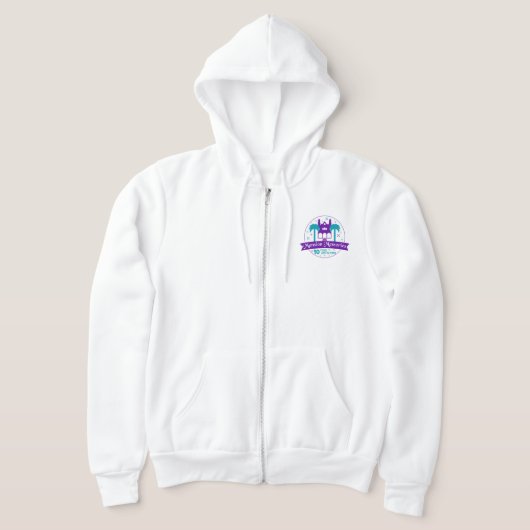 10 Jaar Logo Zippered Hoodie (Unisex) (Laagn)