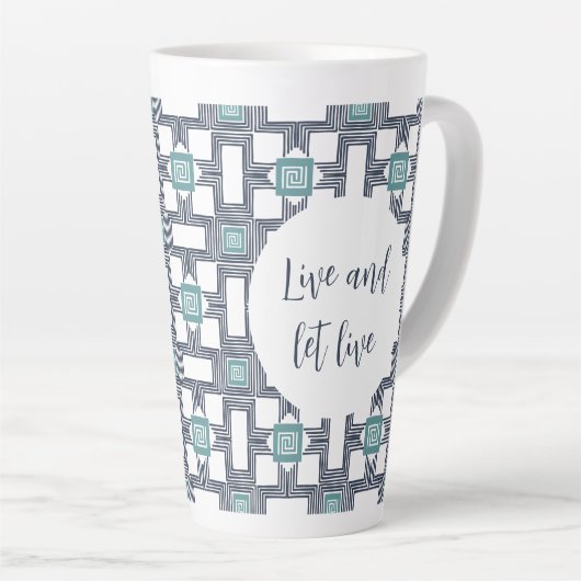 10 jaar obriety Birthday 17oz Latte Mok (Rechterhoek)