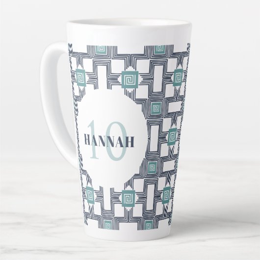 10 jaar obriety Birthday 17oz Latte Mok (Linkerhoek)