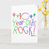 10 jaar Olds Rock! Wenskaart Kaart (Gele Bloem)