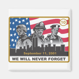 10 jaar ontwerp Jubileum 9/11 Magneet
