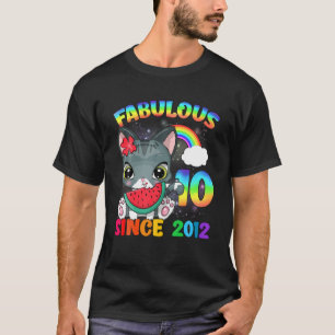 10 jaar oud, 10e verjaardag van het kattekattenmei t-shirt