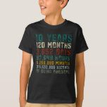 10 jaar oud 10th Birthday Boy Girl Jubileum T-shirt<br><div class="desc">Deze retro 10-jarige 10e verjaardag jongens t-shirt-verjaardagscadeau voor meisjes is een verjaardagscadeau voor 10-jarige jongens meisjes als 10e verjaardagsshirt, 10e verjaardag shirt, 10-jarig shirt, 10-jarige verjaardagsgeschenken, 10e verjaardag geschenken. Deze 10e verjaardag in shirt maakt de beste 10-jarige verjaardagsuitrusting als 10e verjaardagsgeschenk of 10-jarig verjaardagscadeau die 10e verjaardag voor meisjes, 10e...</div>