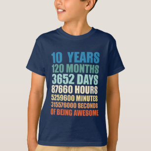 10 jaar oud 10th Birthday Boy Girl Jubileum T-shirt