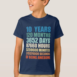 10 jaar oud 10th Birthday Boy Girl Jubileum T-shirt
