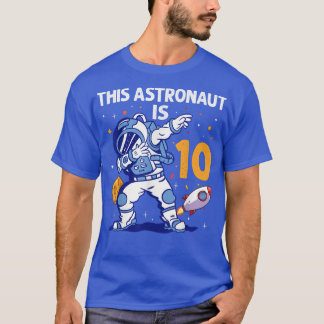 10 jaar oud astronaut Space Planet 10e verjaardag  T-shirt
