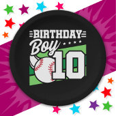 10 Jaar Oud Baseball Party Thema 10e Verjaardag Jo Papieren Bordje