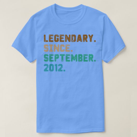 10 jaar oud cadeautje sinds september 2012 10e t-shirt (Design voorkant)