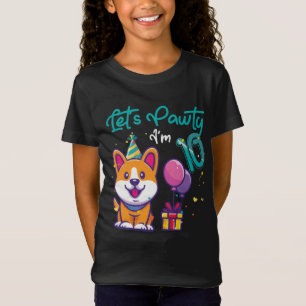 10 jaar oud Corgi-Hondenliefhebber 10e verjaardag T-shirt