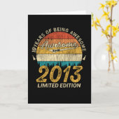 10 jaar oud dag 2013 Geweldige sinds 10 september Kaart (Gele Bloem)