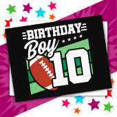 10 Jaar Oud Football Party Thema 10e Verjaardags J Briefkaart