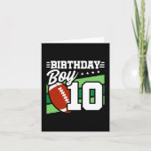 10 Jaar Oud Football Party Thema 10e Verjaardags J Kaart (Voorkant)