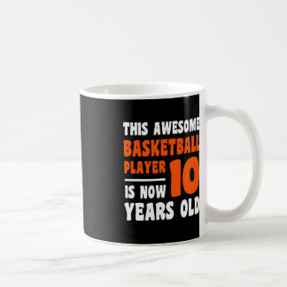 10 Jaar Oud Gelukkig 10e Verjaardag Basketbal 10e  Koffiemok